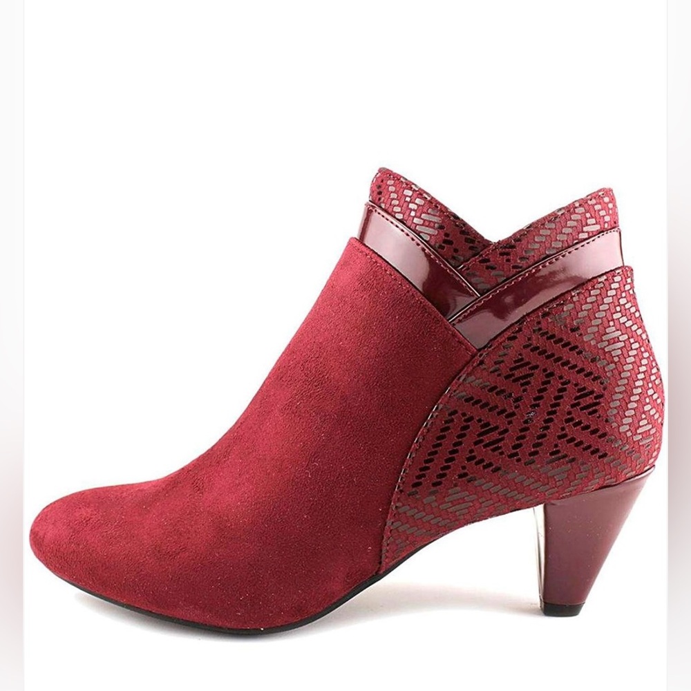 Karen Scott Cahleb Dress Contemporary Style Booties Wine Color 9 M